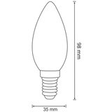  led sijalica filament C37 E14/2W/230V 3000K | Eponuda.com