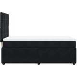vidaXL Box spring postelja z vzmetnico črna 80x200 cm žamet | Shoptok.si