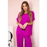 Kesi Włoski Viscose blouse + pants set dark purple | Eponuda.ba