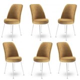 Hanah home Set od 6 trpezarijskih stolica Dexa Cappuccino - Bijela | Eponuda.ba