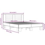  Okvir kreveta boja hrasta 120x200 cm konstruirano drvo i metal | shoptok.hr