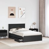  Krevetna konstrukcija Crna 120 x 190 cm Inženjersko Drvo | Eponuda.com
