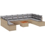  Sjedeća garnitura za vrt s pohranom 11 pcs bež i svjetlosiva | shoptok.hr