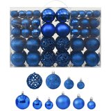 vidaXL Set od 100 božićnih kuglica plavi | shoptok.hr