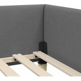  Kutni okvir kreveta Tamno siva 90 x 200 cm tkanina | shoptok.hr
