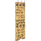 vidaXL Stenski obešalnik s 6 kljukicami 120x40 cm FAMILY, (20768538) Cene