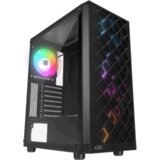  Kućište gaming RAMPAGE AZZA V1 Tempered Glass Black 3*12CM Black 1* 12CM ARGB Fan ATX Mid-T Gaming Player Case | Eponuda.ba