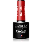 Claresa SoakOff UV/LED Color Take Me To The River gel lak za nohte odtenek Red 412 5 g Cene