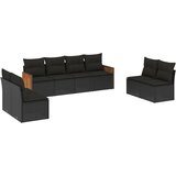 vidaXL 8-dijelni set vrtnih sofa od poliratana s jastucima crni | shoptok.hr