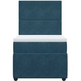 Box spring krevet s madracem tamnoplavi 80 x 200 cm baršunasti | shoptok.hr