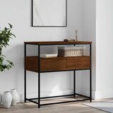  Konzolni stol smeđa boja hrasta 75x40x75 cm konstruirano drvo | shoptok.hr