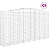  Lučne gabionske košare 5 kom 400x50x220/240cm pocinčano željezo | shoptok.hr