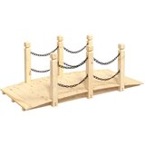  Vrtni most s lančanim ogradama 150x67x56 cm masivno drvo smreke | shoptok.hr