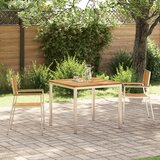 vidaXL set od 3 dijela za blagovanje u vrtu od čvrstog drva bagrema, vanjski stol za blagovanje 90x90x74.5 cm od čvrstog drveta bagrema, stolići za vrt 2 komada od čvrstog drveta bagrema i metala | shoptok.hr