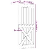  Vrata NARVIK Prirodna 80 x 210 cm Čvrsta borovina - Prirodna 80 x 210 cm križni dizajn | shoptok.hr