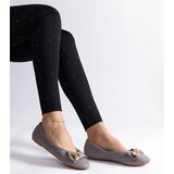 Gemre Gray ballet flats adorned with a bow and brooch Esdras | shoptok.hr