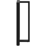  Noge za barski stol T-oblika 2 kom Crne 60x35x(110-111) cm Čelik | shoptok.hr