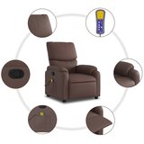  Masažni naslonjač od umjetne kože smeđi | shoptok.hr
