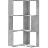  Kutni regal za knjige 3 razine boja betona 50x50x102 cm drveni | Eponuda.com