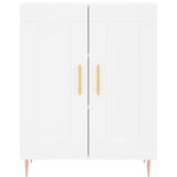  Visoka komoda bijela 69,5x34x180 cm konstruirano drvo Slike