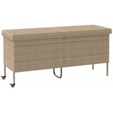  Vrtna kutija za pohranu s kotačima bež 160x55x75 cm poliratan | Eponuda.ba