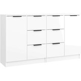  Komoda 2 kom sjajna bijela 60x30x70 cm od konstruiranog drva | shoptok.hr
