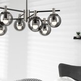  Luster na šipci LILOU 6xE14/5W/230V matni hrom/zadimljeno staklo | Eponuda.com