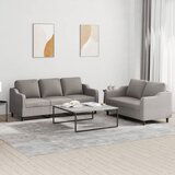 vidaXL Sedežna garnitura 2-delna z blazinami taupe blago | Shoptok.si