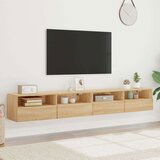 vidaXL Stenske TV omarice 2 kosa sonoma hrast 100x30x30 cm inž. les | Shoptok.si