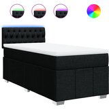 Maison Chic Box spring postelja - Vzmetna postelja z vzmetnico črna 80x200 cm blago SL4755, (21887941) | Shoptok.si