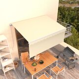 vidaXL Tenda na ručno uvlačenje s roletom 3 5 x 2 5 m krem Cijene
