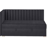 Ghado Temno modra kotna otroška postelja s prostorom za shranjevanje z vzmetnico 90x200 cm Snugi - | Shoptok.si