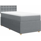  Okvir kreveta s oprugama i madrac svjetlosivi 90x200cm tkanina | shoptok.hr
