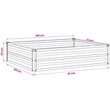  Povišeni vrtni krevet Slonovača 100 x 80 x 24 cm | shoptok.hr
