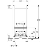 Geberit Montažni element za bide Duofix Basic (Premazano, Visina: 112 cm) | shoptok.hr