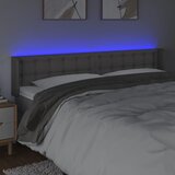  LED uzglavlje sivo 183x16x78/88 cm umjetna koža | shoptok.hr