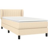  Krevet s oprugama i madracem krem 100 x 200 cm od tkanine | shoptok.hr