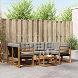  Set vanjskih sofa 7 kom. Prirodna i svijetlo siva | shoptok.hr