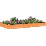 vidaXL Povišena vrtna gredica s oblogom smeđa 240x120x25 cm jelovina | shoptok.hr