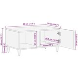 vidaXL Klubska miza večbarvno 80 x 50 x 40 cm Masiven les manga | Shoptok.si