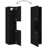  Set kupaonskog namještaja od iverice crni | shoptok.hr