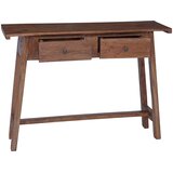  Stol s ladicama Smeđa 110 x 30 x 79 cm Čvrsto mahagonijsko drvo | shoptok.hr
