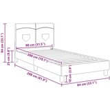  Otroški posteljni okvir z vznožjem Svetlo siva 80 x 200 cm, (5000104766) | Shoptok.si