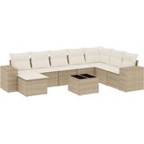  9-dijelni set vrtnih sofa s jastucima bež od poliratana | shoptok.hr