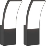 Vanjske LED zidne svjetiljke 2 kom crne od lijevanog aluminija | Eponuda.ba