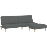 Maison Chic kavč - Sofa - Kanape dvosed z ležiščem in stolčkom za noge temno sivo blago, (21727600) Cene