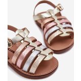 Boto Girls Children Sandals Made Of Eco Leather Golden Mariana | Shoptok.si