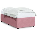 vidaXL Posteljni okvir roza 90x190 cm žamet | Shoptok.si