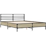  Okvir za krevet boja hrasta 160x200 cm konstruiran drvo i metal | shoptok.hr