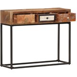  Konzolni stol zlatni 90 x 30 x 75 cm masivno obnovljeno drvo | shoptok.hr